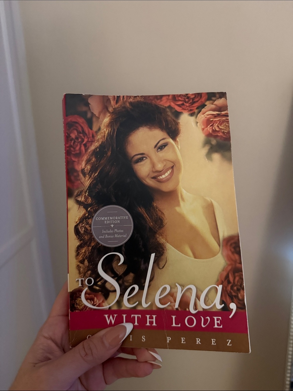 To Selena, With Love Paperback Book - White, Pink, Gold Cover